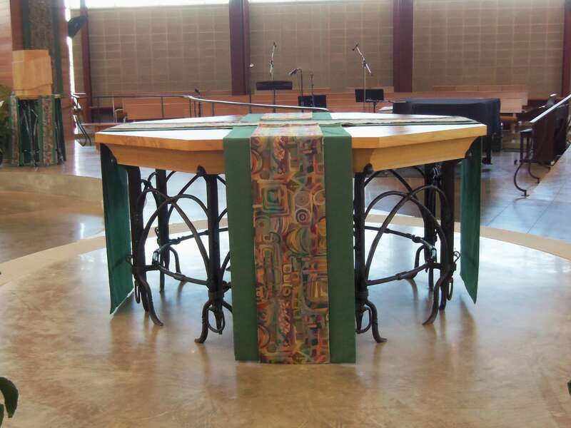 The altar in Saint Rose of Lima Catholic Church in Gaithersburg, Maryland.
