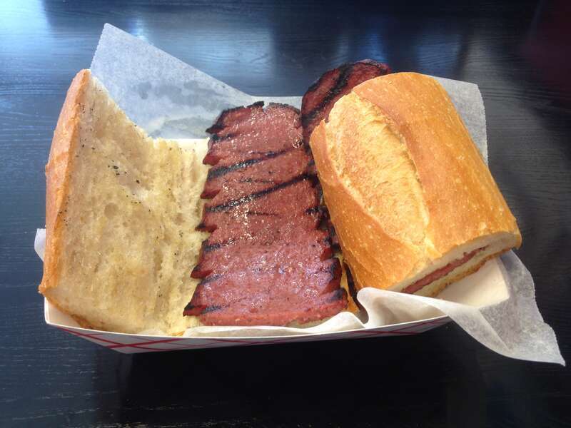 Fried salami sandwich, at Poochie's restaurant in Skokie, Illinois