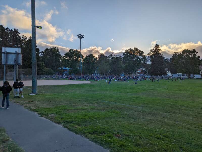 Crowds attend a free concert on Friday, August 12, 2023.