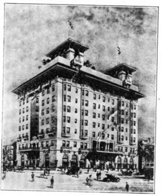San Carlos Hotel, 1 North Palafox Street, Pensacola, Florida. Opened 1910; demolished 1993.
