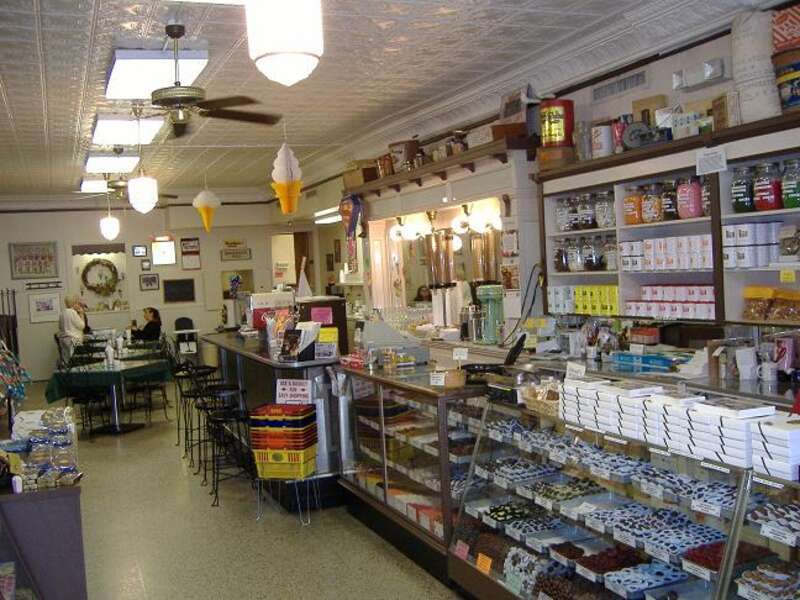 The store section of Schimpff's Confectionery, located inside the Old Jeffersonville Historic District of Jeffersonville.