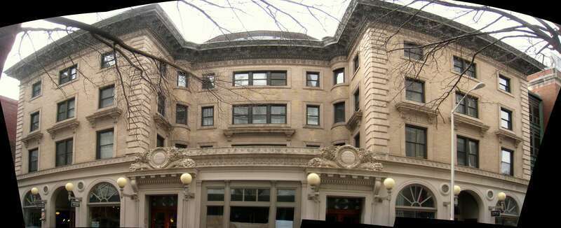 Second Cambridge Savings Bank building, 11-21 Dunster Street, Cambridge, Massachusetts, USA. This building is on the National Register of Historic Places.