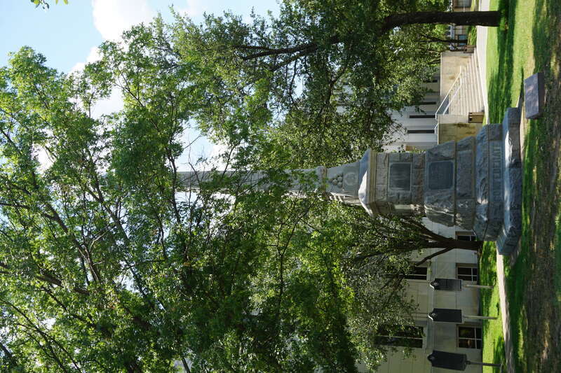 The Confederate monument in Sherman, Texas (United States).