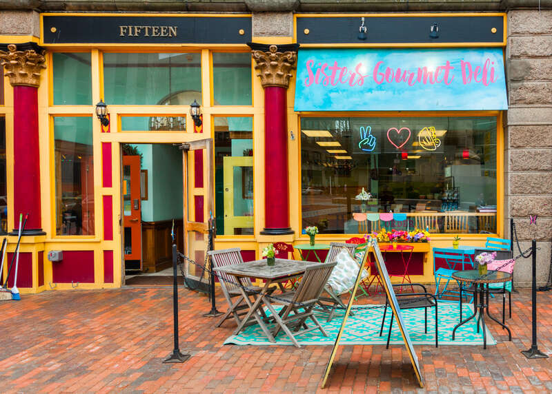 This small restaurant is located on Monument Way in Portland, Maine.