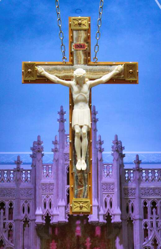 The crucifix in St. Brigid of Kildare Catholic Church in Midland, Michigan.