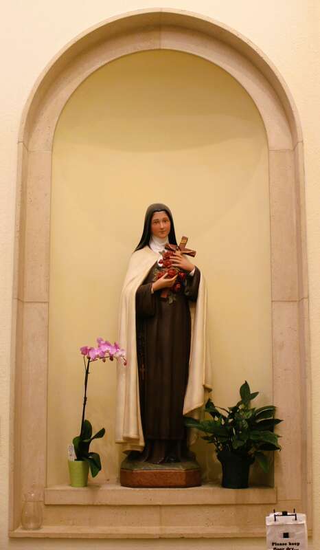 The statue of St. Thérèse de Lisieux in St. James Cathedral in Orlando, Florida.
