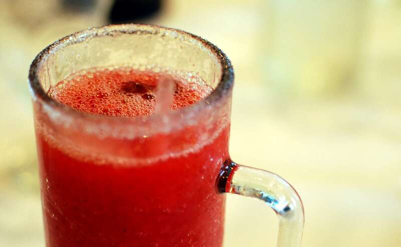 Yummy! Strawberry daiquiri at The Loose Moose in Mankato, Minnesota.