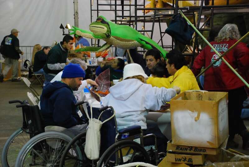 Float Decorators for the Tournament of Roses ParadeBench Work