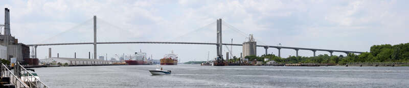 The Talmadge Memorial bridge in Savannah, Georgia.