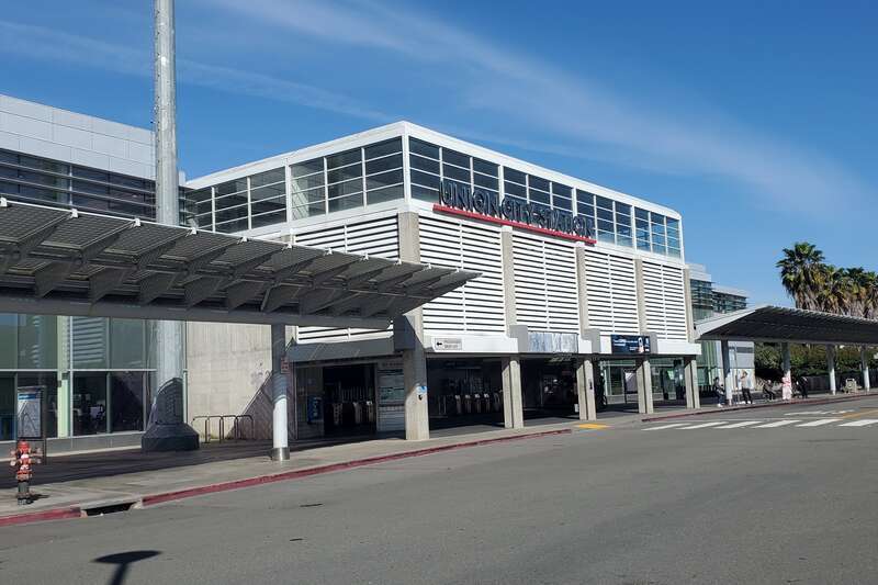 Union City station in April 2024