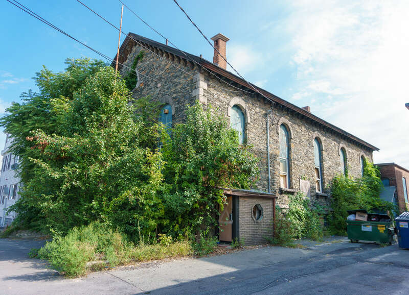 Union Mission Chapel-Historical Hall is an historic building at 5 Cedar Street in Taunton, Massachusetts. Looking neglected in September 2015.