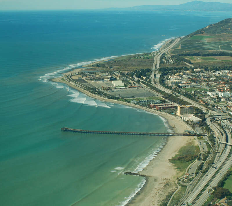 An aerial view of Ventura, California.