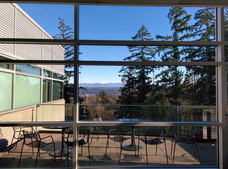 Microsoft Office building. This is the view west toward the Cascades.