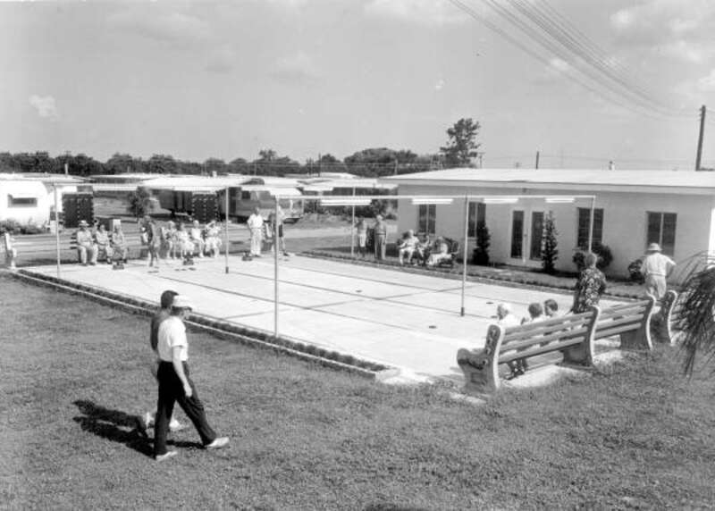 Local call number: c022012
Title: View of the shuffleboard court at the trailer park: Clearwater, Florida
Date: June 1957
Photographer: http://floridamemory.com/solr-search/results/?q=collection:
Physical descrip: 1 photoprint - b&amp;w - 4 x 5