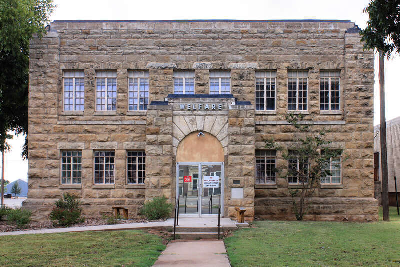 The former welfare building for Taylor County in Abilene, Texas, United States. The Works Progress Administration built the structure in 1938.