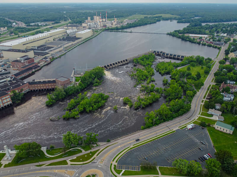 Wisconsin Rapids dam on the Wisconsin River