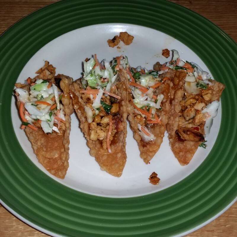 Chicken Wonton Tacos at Applebee's in Redwood City, California