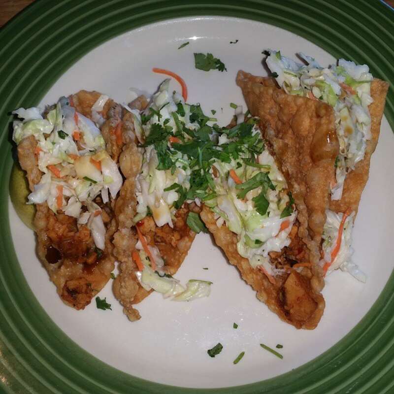 Chicken Wonton Tacos at Applebee's in Redwood City, California