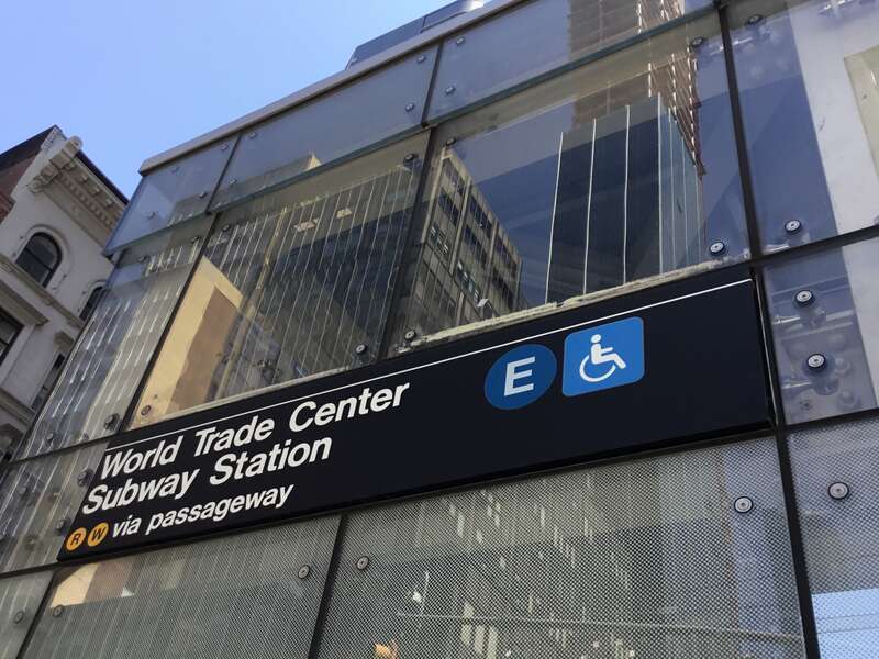 Sign for the World Trade Center Station