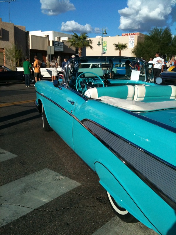 Annual car event in Havasu. Over 800 vintage autos in town.  This Chevy is a beauty.