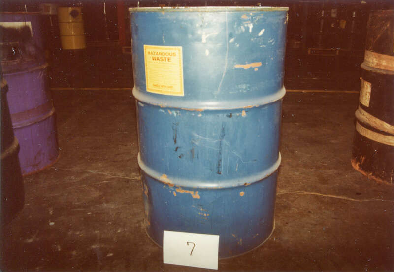August 1, 1985 - WAKEFIELD, Massachusetts - Hood Industries - Photos of drums taken from Hood Industries to Northeast Solvents in Lawrence, MA - scanned photos from MassDEP Hazardous Waste investigation -