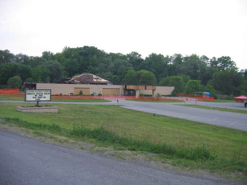 The Altoona Alliance Church (which burnt down under dubious circumstances), Altoona, Pennsylvania