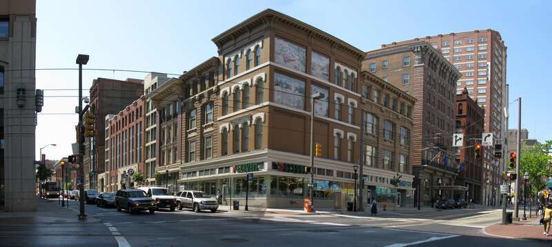 North Howard Street at West Baltimore Street, Baltimore, Maryland