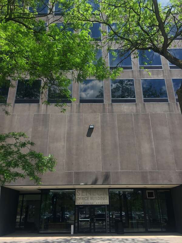 Carborundum Center (Seneca Office Building), entrance.