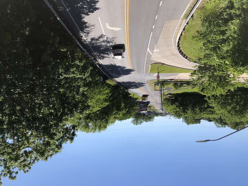 View south along Maryland State Route 27 (Manchester Road) from the overpass for Maryland State Route 97 and Maryland State Route 140 (Baltimore Boulevard) in Cranberry Station, Carroll County, Maryland
