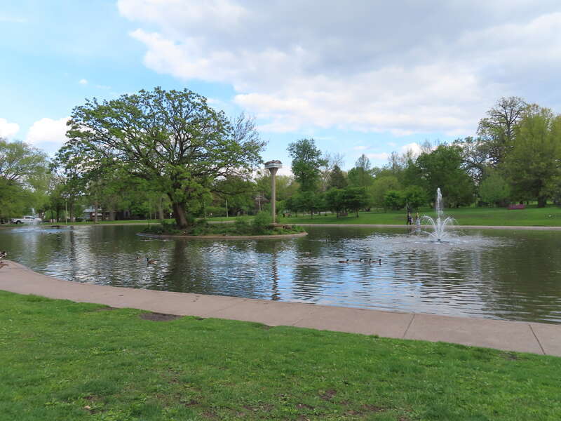 The lagoon in Vander Veer Botanical Park, Davenport, Iowa.
