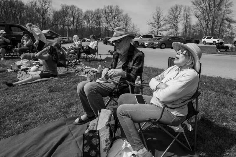 Photos from the 2024 solar eclipse in Ohio with the Columbus and Franklin County Metro Parks staff and visitors