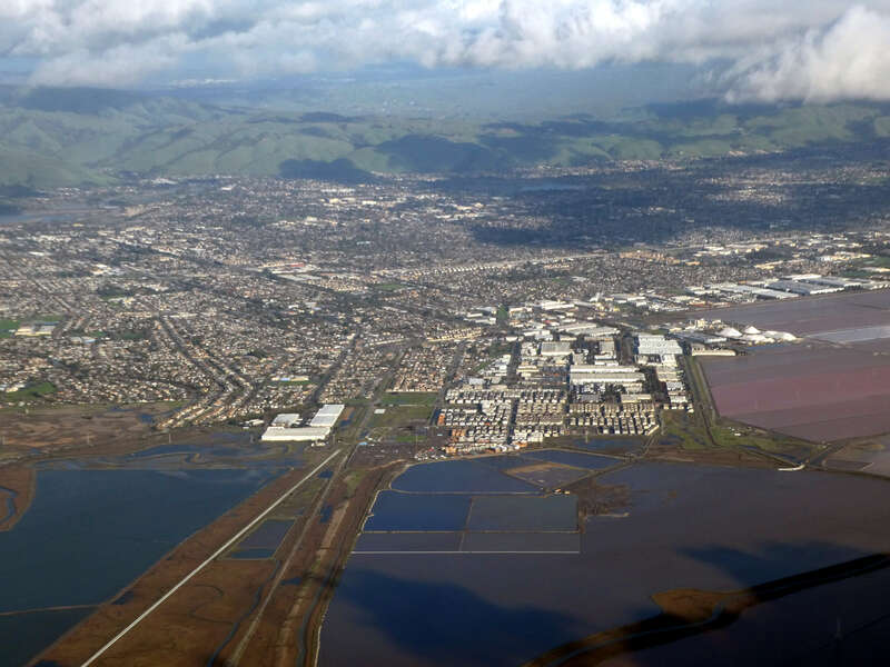 Aerial view of Newark, California in December 2021