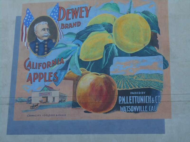 Agricultural art in Watsonville - copy of c. 1901 apple crate label