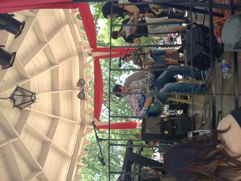 Al Hurricane performing at the San Felipe De Neri 2014 fiestas at Old Town Plaza in Albuquerque, New Mexico.