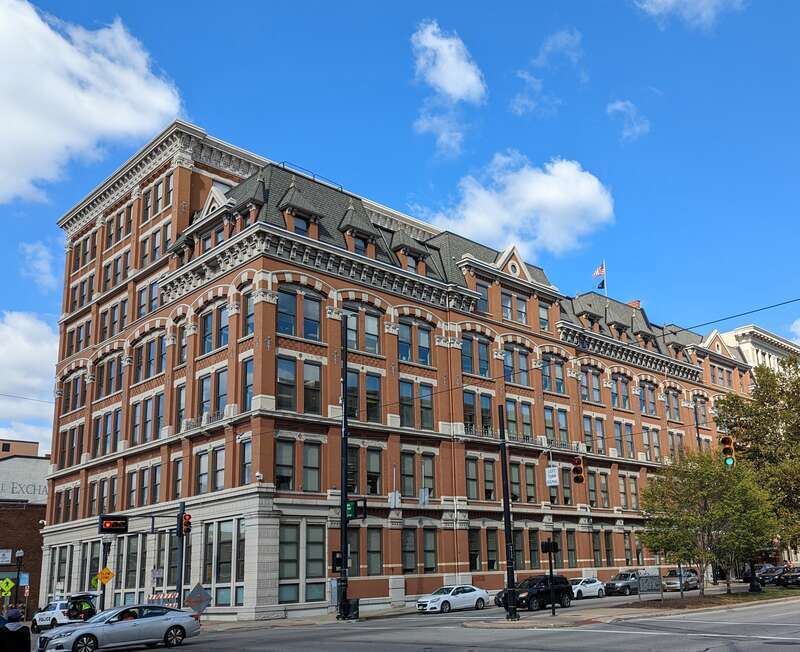 The Alms and Doepke Building along Central Parkway in downtown Cincinnati was built in 1878 and designed by famous Cincinnati architect Samuel Hannaford. Photo taken September 29, 2022, by Andy Hemmer of Cincinnati. 