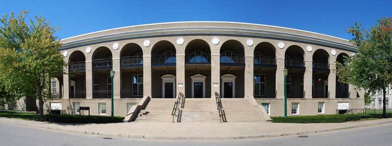 Panorama of the Alumni Gymansium on the campus of Union College in Schenectady, New York, United States