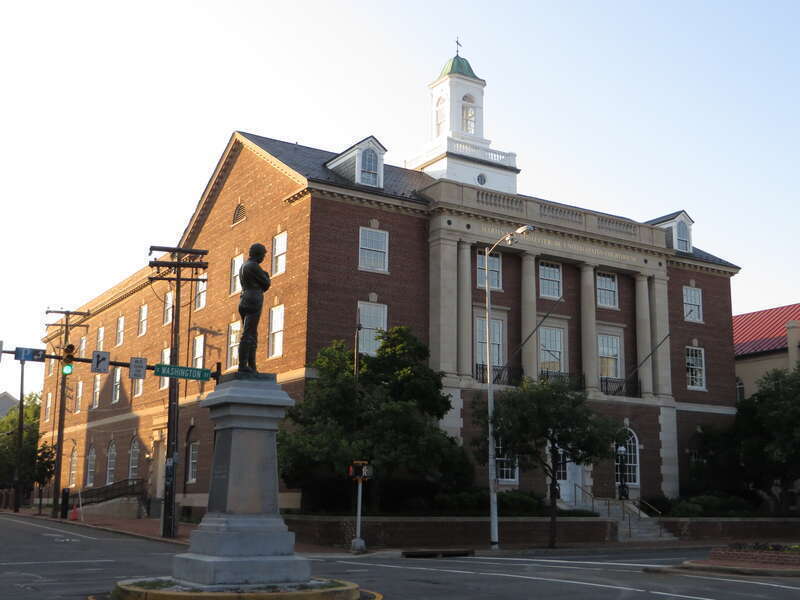 Appomattox is the name of a bronze statue that is positioned in the center of the intersection of South Washington Street (Virginia Route 400) and Prince Street in Old Town, Alexandria, Virginia, in the United States. It was created by sculptor M.