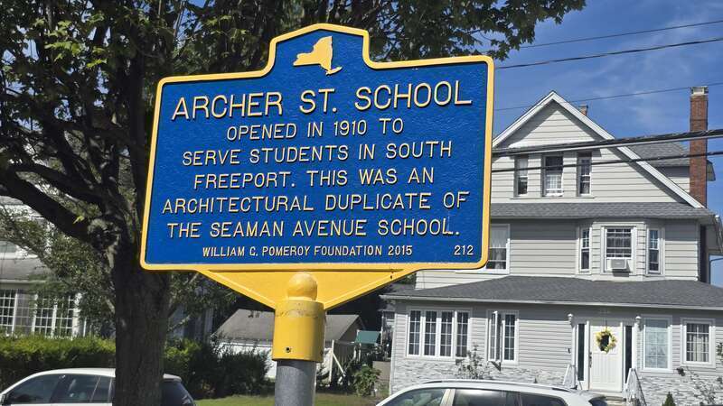 Archer Street School Historic marker ca.1910