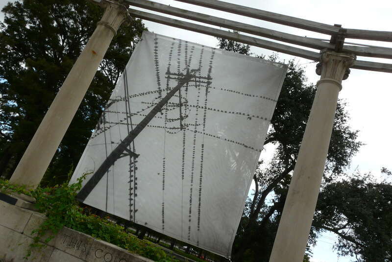 Artwork surrounding the fountain