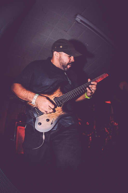 American melodic hardcore band As Friends Rust performing at The Fest 14 at The Wooly in Gainesville, Florida on October 31, 2015. Pictured: Joseph Simmons.