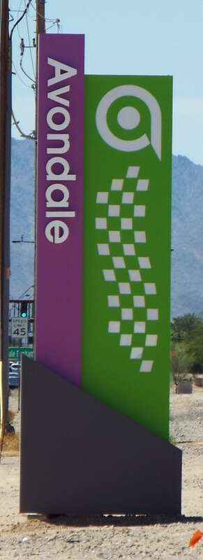 Entrance to the town of Avondale, Az.