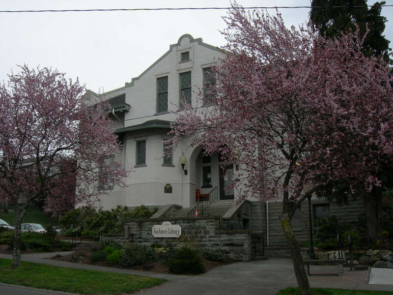 Public library, historic Fairhaven district, Bellingham, Washington.