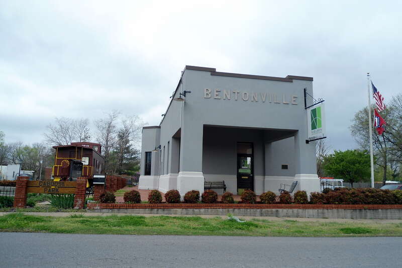 Bentonville Train station in Bentonville, Arkansas. NRHP: