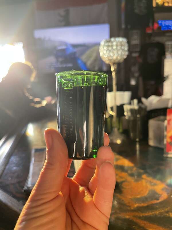 A shot of Jägermeister at Berlin, Las Vegas, Nevada