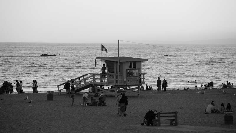 Black and White Santa Monica