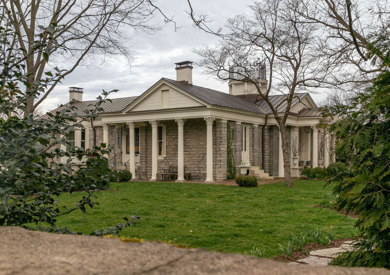 Oblique view of Botherum (the Madison Johnson House), built in 1850 in Lexington, Kentucky.