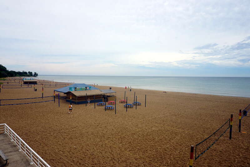Bradford Beach in Milwaukee, Wisconsin (United States).