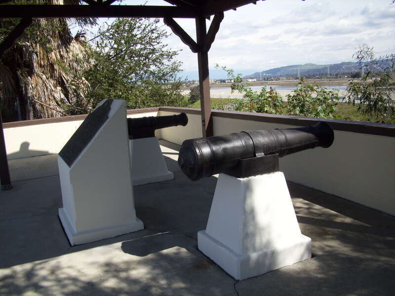 Near this site on January 8, 1847, American forces commanded by Captain Robert F. Stockton, U.S. Navy, Commander in Chief, and Brigadier General Stephen W. Kearney, U.S. Army, fought Californians commanded by General José María Flores in the Battle