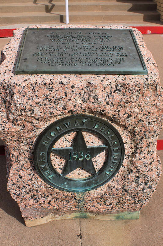 Callahan County Texas Centennial Marker in Baird, Texas, United States.