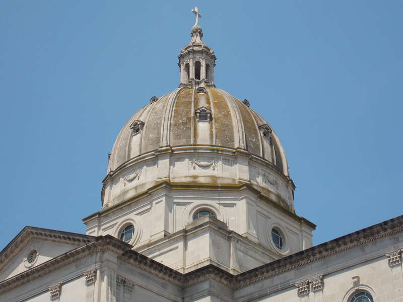 The dome of the Cathedral of the Blessed Sacrament in Altoona, Pennsylvania.